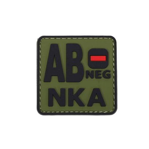 Ysmzzmsy Ysmzzmsy Blutgruppen-PVC-Flicken, 5,1 x 5,1 cm, Hakenverschluss (grün AB), 2 Stück von Ysmzzmsy