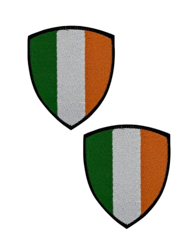 Ysmzzmsy Ysmzzmsy Nationalflagge Schild Patch mit Klettverschluss, 8,5 x 7 cm, 2 Stück (Irland) von Ysmzzmsy