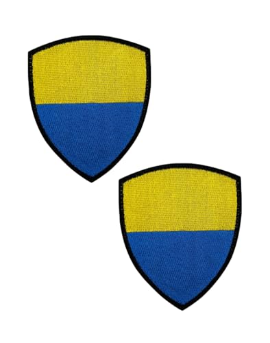 Ysmzzmsy Ysmzzmsy Nationalflagge Schild Patch mit Klettverschluss, 8,5 x 7 cm, 2 Stück (Ukraine) von Ysmzzmsy