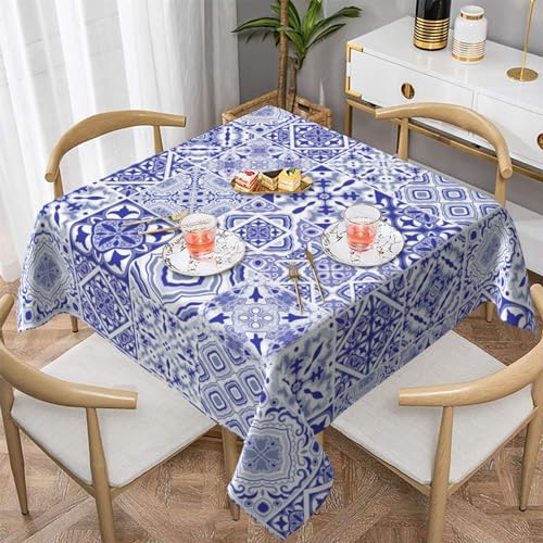 Tischdecken, 137 cm, waschbare Tischdecke, Tischdecken für Küche, Esszimmer, Party,Traditionelle wunderschöne portugiesische dekorative Fliesen Azulejos-Fliesen Tischdecken, 137 cm, waschbare Tischdecke, Tischdecken für Küche, Esszimmer, Party,Traditionelle wunderschöne portugiesische dekorative Fliesen Azulejos-Fliesen von YsoLda