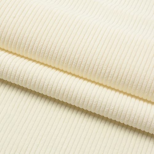 Yu Liao Baumwoll-Cord-Stoff Meterware Polyester-Cord-Fleece-Stoff für DIY Nähen Handwerk Handgefertigter Cord-Stoff Braun von Yu Liao