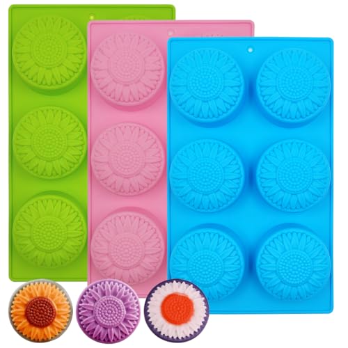 YuCool Silikon-Silikonformen für hausgemachte Kuchen, Schokolade, Cupcakes, Seife, Rosa, Blau, Grün, 3 Stück YuCool Silikon-Silikonformen für hausgemachte Kuchen, Schokolade, Cupcakes, Seife, Rosa, Blau, Grün, 3 Stück von YuCool
