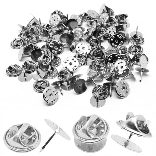 YuGtcen 50 Stück Anstecknadeln, blanko Stecknadeln, Schmetterling, Clutch, Halter, Emaille, Verschluss, Krawattennadeln, Schmucknadeln, Verschluss für Brosche, Revers, Hut, Uniform, Abzeichen YuGtcen 50 Stück Anstecknadeln, blanko Stecknadeln, Schmetterling, Clutch, Halter, Emaille, Verschluss, Krawattennadeln, Schmucknadeln, Verschluss für Brosche, Revers, Hut, Uniform, Abzeichen von YuGtcen