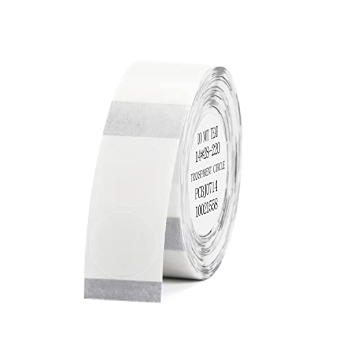 Etikettendrucker-Band kompatibel für NIIMBOT D11 D110 D101, Etikettendrucker-Papier, wasserdicht, ölfest, kratzfest, 14 x 28 mm (Klar Runde) von YuLinca