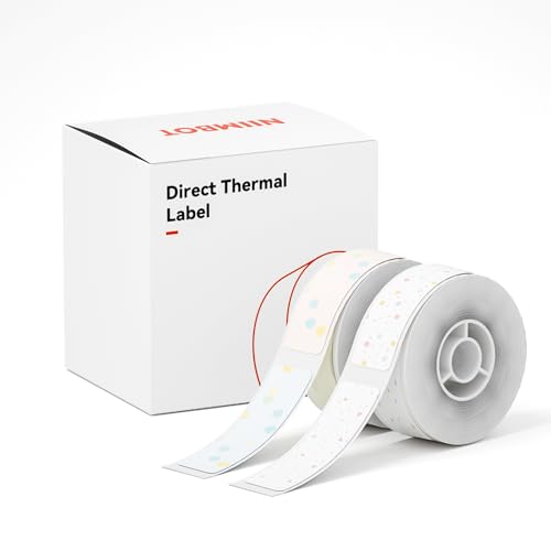 Label Maker Tape for D11/D110/D101 Printer, 2 Rolls Waterproof Adhesive Labeling Refill Paper for Niimbot D11 Serises Printer, 14×50mm(Heart Dot) von YuLinca