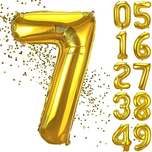 YuSaug Geburtstag Zahlen Luftballon, 40" Folienballon 0 to 9 Gold Helium Ballon, Folienballon 3 XXL Riesen Folienballon Geburtstagsdeko Ballon Zahl Deko zum Geburtstag Fliegt mit Helium-7 YuSaug Geburtstag Zahlen Luftballon, 40" Folienballon 0 to 9 Gold Helium Ballon, Folienballon 3 XXL Riesen Folienballon Geburtstagsdeko Ballon Zahl Deko zum Geburtstag Fliegt mit Helium-7 von YuSaug