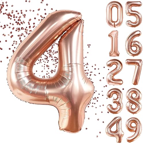 YuSaug Geburtstag Zahlen Luftballon, 40" Folienballon 0 to 9 Roségold Helium Ballon, Folienballon 3 XXL Riesen Folienballon Geburtstagsdeko Ballon Zahl Deko zum Geburtstag Fliegt mit Helium-4 YuSaug Geburtstag Zahlen Luftballon, 40" Folienballon 0 to 9 Roségold Helium Ballon, Folienballon 3 XXL Riesen Folienballon Geburtstagsdeko Ballon Zahl Deko zum Geburtstag Fliegt mit Helium-4 von YuSaug