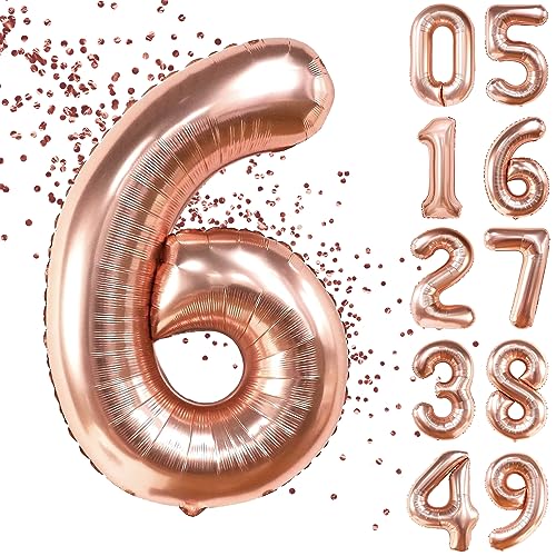 YuSaug Geburtstag Zahlen Luftballon, 40" Folienballon 0 to 9 Roségold Helium Ballon, Folienballon 3 XXL Riesen Folienballon Geburtstagsdeko Ballon Zahl Deko zum Geburtstag Fliegt mit Helium-6 YuSaug Geburtstag Zahlen Luftballon, 40" Folienballon 0 to 9 Roségold Helium Ballon, Folienballon 3 XXL Riesen Folienballon Geburtstagsdeko Ballon Zahl Deko zum Geburtstag Fliegt mit Helium-6 von YuSaug