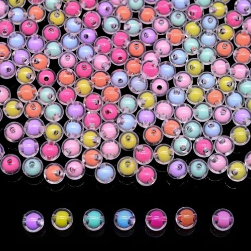 Süßigkeiten-Perlen für Schmuckherstellung, Freundschaftsarmbänder, Bastelbedarf, Charm-Perlen, 10 mm, rund, 200 Stück Süßigkeiten-Perlen für Schmuckherstellung, Freundschaftsarmbänder, Bastelbedarf, Charm-Perlen, 10 mm, rund, 200 Stück von YuSheng