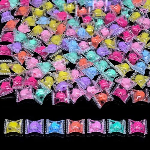 Süßigkeiten-Perlen für Schmuckherstellung, Freundschaftsarmbänder, Bastelbedarf, Charm-Perlen, Würfelbonbons, 100 Stück Süßigkeiten-Perlen für Schmuckherstellung, Freundschaftsarmbänder, Bastelbedarf, Charm-Perlen, Würfelbonbons, 100 Stück von YuSheng