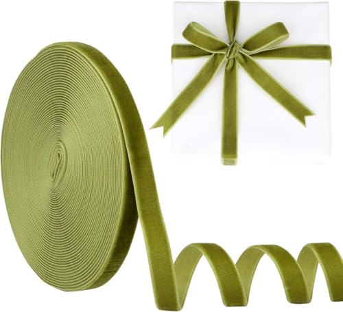 YuXinCat Geschenkband, 1 Zoll Samtband 10 Yards, Eingleisiges Samtband in Moosgrün-153, Ideal für Weihnachtsbaum Dekoration, Geschenke, Blumensträuße, Hochzeiten und DIY Bastelprojekte YuXinCat Geschenkband, 1 Zoll Samtband 10 Yards, Eingleisiges Samtband in Moosgrün-153, Ideal für Weihnachtsbaum Dekoration, Geschenke, Blumensträuße, Hochzeiten und DIY Bastelprojekte von YuXinCat