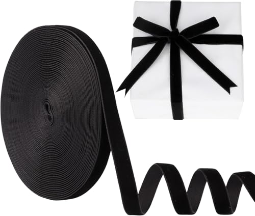 YuXinCat Geschenkband, 1 Zoll Samtband 10 Yards, Eingleisiges Samtband in Schwarz- 03, Ideal für Weihnachtsbaum Dekoration, Geschenke, Blumensträuße, Hochzeiten und DIY Bastelprojekte YuXinCat Geschenkband, 1 Zoll Samtband 10 Yards, Eingleisiges Samtband in Schwarz- 03, Ideal für Weihnachtsbaum Dekoration, Geschenke, Blumensträuße, Hochzeiten und DIY Bastelprojekte von YuXinCat