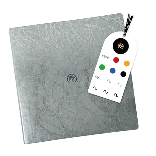 Yuan Smart Notebook, Smart Writing System, Journal-Notizbücher mit weichem Ledereinband, 5,9„ x 5,9“ kleine leere Notizbücher Tiny Notepads für Notizen, 50 Blatt/100 Seiten, Sliver von Yuan