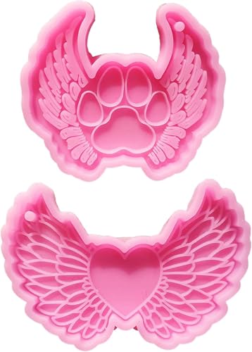 Silikonformen für Epoxidharz, zum Selbermachen, Engelsflügel, Schlüsselanhänger, Schlüsselanhänger, Anhänger, Schmuck, Basteln, Kunstharz, Gießzubehör, 2 Stück Silikonformen für Epoxidharz, zum Selbermachen, Engelsflügel, Schlüsselanhänger, Schlüsselanhänger, Anhänger, Schmuck, Basteln, Kunstharz, Gießzubehör, 2 Stück von YuanHolumid