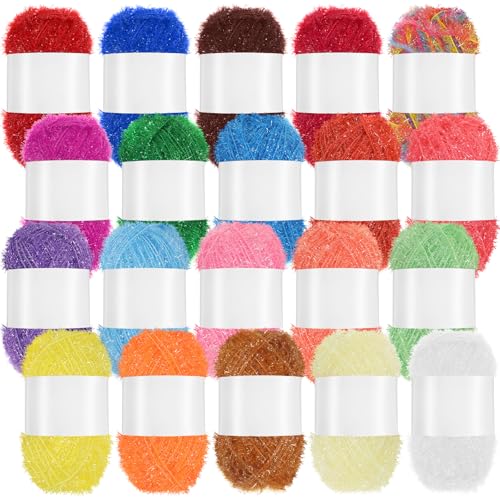 20 Stück Schrubbgarn, Scheuergarn für Geschirrtücher, Garne, Polyester-Geschirrtuchgarne (100 m, mehrfarbig) von Yuanan