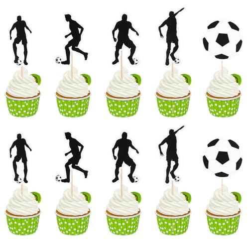Yuanchu 48 Stück Fußball Cupcake Topper, Fussball Muffin Deko Junge Kuchen Dekoration Sport Tortendeko Geburtstag Kuchendeko für Kinder Jungen Geburtstagsfeie Babyparty Yuanchu 48 Stück Fußball Cupcake Topper, Fussball Muffin Deko Junge Kuchen Dekoration Sport Tortendeko Geburtstag Kuchendeko für Kinder Jungen Geburtstagsfeie Babyparty von Yuanchu
