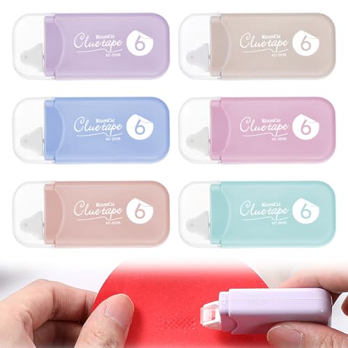 Yuanchu 6 Stück Doppelseitiger Kleberoller,6 Farben Fotokleber Punkt Kleberoller 6mx5mm Selbstklebender Klebeband Transparent Permanenter für Basteln, Kartenherstellung Scrapbooking Yuanchu 6 Stück Doppelseitiger Kleberoller,6 Farben Fotokleber Punkt Kleberoller 6mx5mm Selbstklebender Klebeband Transparent Permanenter für Basteln, Kartenherstellung Scrapbooking von Yuanchu