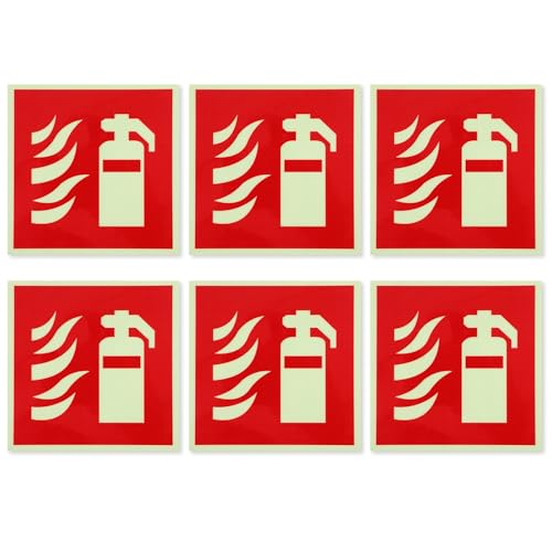 Yuanchu Feuerlöscher Schild,6 Stück Nachleuchtend Feuerlöscher Schild PVC Selbstklebend 15 x 15CM Hochwertiges Hinweisschild Brandschutzzeichen für Außen Innen Yuanchu Feuerlöscher Schild,6 Stück Nachleuchtend Feuerlöscher Schild PVC Selbstklebend 15 x 15CM Hochwertiges Hinweisschild Brandschutzzeichen für Außen Innen von Yuanchu