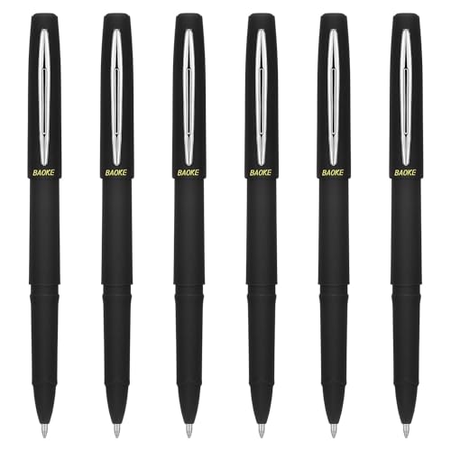 Yuanchu 6 Stück Tintenroller Mit Flüssige Tinte, 0,7 Mm Schwarz Kugelschreiber Schnelltrocknend Sanftes Schreiben Mittlere Spitze Rollerball Pen Glatter Signatur Stift für Journal und Büromateria Yuanchu 6 Stück Tintenroller Mit Flüssige Tinte, 0,7 Mm Schwarz Kugelschreiber Schnelltrocknend Sanftes Schreiben Mittlere Spitze Rollerball Pen Glatter Signatur Stift für Journal und Büromateria von Yuanchu