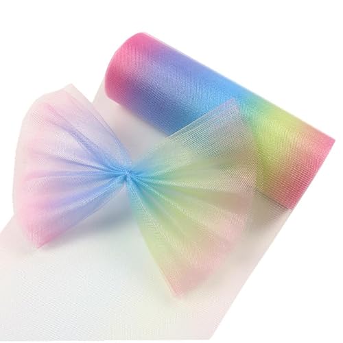 Yuanchuan Glitzer-Farbverlauf, Regenbogen-Tüllrollen, 15,2 cm x 9,1 m, Tischläufer, Stuhl-Schärpe, Haustier-Tutu, Rock, Nähen, Basteln, Stoff, Hochzeit, Halloween, Party, Geschenkband (Farbverlauf Yuanchuan Glitzer-Farbverlauf, Regenbogen-Tüllrollen, 15,2 cm x 9,1 m, Tischläufer, Stuhl-Schärpe, Haustier-Tutu, Rock, Nähen, Basteln, Stoff, Hochzeit, Halloween, Party, Geschenkband (Farbverlauf von Yuanchuan