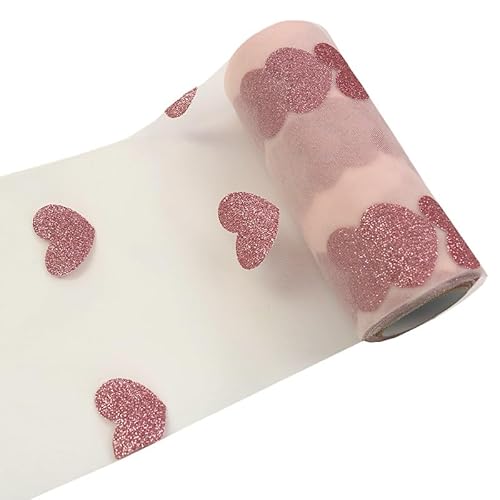 Yuanchuan Glitzer-Tüll-Rollen, 15,2 cm x 9,1 m, Rose für Tischläufer, Stuhl, Schärpe, Haustier-Tutu, Rock, Nähen, Basteln, Stoff, Hochzeit, Einhorn, Halloween, Party, Geschenkband (Love Rose Pink) Yuanchuan Glitzer-Tüll-Rollen, 15,2 cm x 9,1 m, Rose für Tischläufer, Stuhl, Schärpe, Haustier-Tutu, Rock, Nähen, Basteln, Stoff, Hochzeit, Einhorn, Halloween, Party, Geschenkband (Love Rose Pink) von Yuanchuan