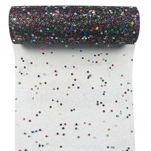 Yuanchuan Pailletten-Tüll-Rollen in Regenbogenfarben, 15,2 cm x 9,1 m, für Tischläufer, Stuhl, Schärpe, Schleife, Haustier-Tutu, Rock, Nähen, Basteln, Stoff, Hochzeit, Geburtstag, Geschenkband Yuanchuan Pailletten-Tüll-Rollen in Regenbogenfarben, 15,2 cm x 9,1 m, für Tischläufer, Stuhl, Schärpe, Schleife, Haustier-Tutu, Rock, Nähen, Basteln, Stoff, Hochzeit, Geburtstag, Geschenkband von Yuanchuan