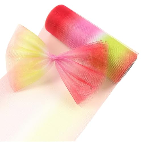 Yuanchuan Tüll-Rollen mit Glitzer-Farbverlauf, 15,2 cm x 9,1 m, für Tischläufer, Stuhl, Schärpe, Haustier-Tutu, Rock, Nähen, Basteln, Stoff, Hochzeit, Einhorn, Party, Geburtstag, Geschenkband Yuanchuan Tüll-Rollen mit Glitzer-Farbverlauf, 15,2 cm x 9,1 m, für Tischläufer, Stuhl, Schärpe, Haustier-Tutu, Rock, Nähen, Basteln, Stoff, Hochzeit, Einhorn, Party, Geburtstag, Geschenkband von Yuanchuan