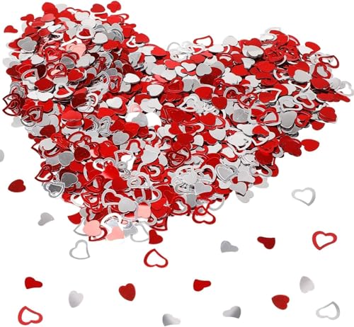 Konfetti Herzen, 1000 StückHerz Konfetti Metallic Glitzer Konfetti Hochzeit Streudeko für Valentinstag Deko, Romantisch Tischdekor für Hochzeit Deko, Verlobung Deko, Heiratsantrag Deko Konfetti Herzen, 1000 StückHerz Konfetti Metallic Glitzer Konfetti Hochzeit Streudeko für Valentinstag Deko, Romantisch Tischdekor für Hochzeit Deko, Verlobung Deko, Heiratsantrag Deko von Yuandream