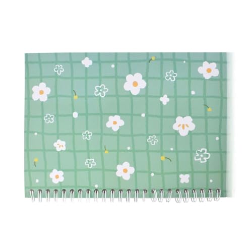 Yuannee A5 Aufkleber Sammelalbum,Wiederverwendbare Aufkleber Aufbewahrungsbuch Grün A5 Spiralbindung Tragbar Leer Sticker Sammelalbum für Kinder und Erwachsene von Yuannee