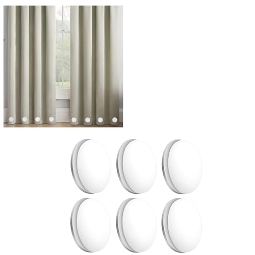 Yuannee Duschvorhang Beschwerer,6 PCS Weiße Magnetische Vorhanggewichte (4cm) für Duschvorhang Outdoor Vorhänge wasserdichte Starke Magnete mit als Tischdeckenbeschwerer Gardinenhalter von Yuannee