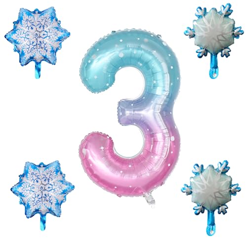 Yuannee Geburtstag Zahlen Luftballon 3 Jahre,5 PCS Balloon Geburtstag Zahlen Farbverlauf Luftballon 3 Jahre Blau Rosa Luftballon Zahl 3 Schneeflocken Folienballons Farbverlauf Riesen Folienballon Yuannee Geburtstag Zahlen Luftballon 3 Jahre,5 PCS Balloon Geburtstag Zahlen Farbverlauf Luftballon 3 Jahre Blau Rosa Luftballon Zahl 3 Schneeflocken Folienballons Farbverlauf Riesen Folienballon von Yuannee