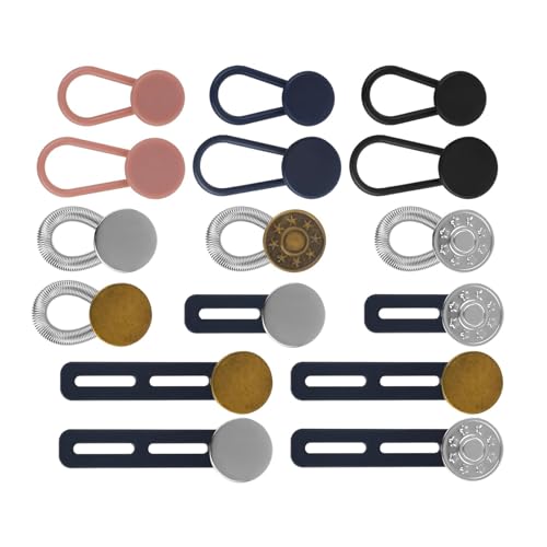 Yuannee Hosenbunderweiterung Knopf,16 PCS Hosenknopf Verlängerung Hosenbunderweiterung Schwangerschaft Hosenknöpfe Hosenbund Verlängerung Bunddehner Hosen Erweiterung für Jeans Hosen von Yuannee