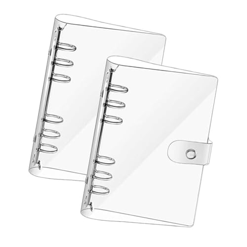 Yuannee Ringbuch A6 Ring Binder,2 PCS Transparentes A6 Ringbuch aus PVC Wasserdichter Nachfüllbarer Loose Blatt Binder mit Druckknopf für Schule Büro Tagebuch 6 Ring Ordner Hülle Klar Yuannee Ringbuch A6 Ring Binder,2 PCS Transparentes A6 Ringbuch aus PVC Wasserdichter Nachfüllbarer Loose Blatt Binder mit Druckknopf für Schule Büro Tagebuch 6 Ring Ordner Hülle Klar von Yuannee