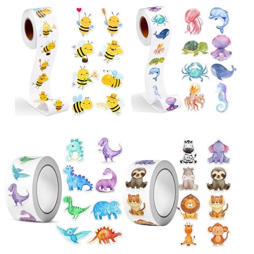Yuannee Sticker Tiere,2000 PCS Runde Tier Aufkleber Meerestier Aufkleber Cartoon Tiere Belohnungsaufkleber Selbstklebend Ozean Aufklebers für Scrapbooking DIY Crafts Journal Yuannee Sticker Tiere,2000 PCS Runde Tier Aufkleber Meerestier Aufkleber Cartoon Tiere Belohnungsaufkleber Selbstklebend Ozean Aufklebers für Scrapbooking DIY Crafts Journal von Yuannee