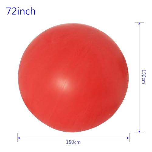 183.9 cm Riesiger Latexballon für Partydekoration, Hochzeit, Geburtstag, Jubiläum, Bühnenaufführung - Rot von Yuanpgky
