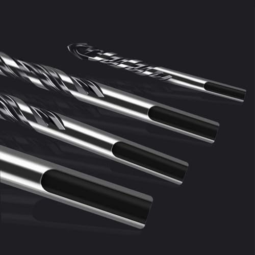 Steinbohrer-Set mit Hartmetallspitzen, 6-12 mm, verschiedene Größen für Beton, Ziegel und Porzellanfliesen, U-Schlitz für schnellen Schmutz (6 + 8 + 8 + 10 + 12 mm) von Yuanpgky