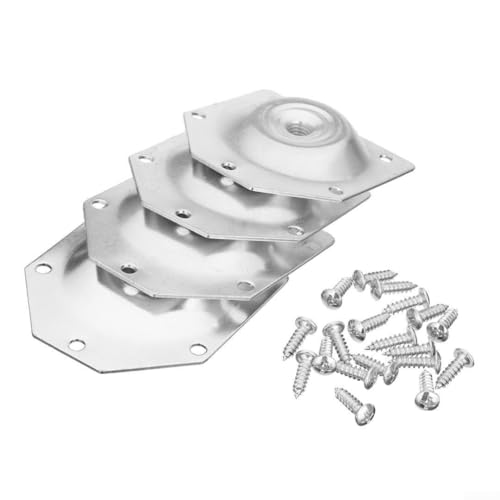 Yuanpgky 4 x abgewinkelte Möbelbein-Befestigungsplatten mit Schrauben, verzinkte Eisenhalterungen für 3–4 cm Massivholzbeine, Tischstuhl, Nachttisch, Schminktisch, Montage, Weiß Yuanpgky 4 x abgewinkelte Möbelbein-Befestigungsplatten mit Schrauben, verzinkte Eisenhalterungen für 3–4 cm Massivholzbeine, Tischstuhl, Nachttisch, Schminktisch, Montage, Weiß von Yuanpgky