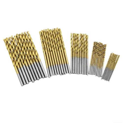 Yuanpgky 50-teiliges Bohrer-Set, HSS-Bohrer-Sets, Hammerbohrer-Set, Metallbohrer-Set für Edelstahl, Zubehör für Bohrschrauber Yuanpgky 50-teiliges Bohrer-Set, HSS-Bohrer-Sets, Hammerbohrer-Set, Metallbohrer-Set für Edelstahl, Zubehör für Bohrschrauber von Yuanpgky