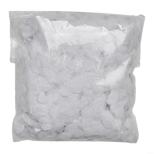 Yuanpgky Biologisch abbaubares weißes Herz-Konfetti, 10.000 Stück, Seidenpapier-Herzen für Hochzeit, Geburtstag, Party, Dekoration, romantische Tischstreuung, 1,5 cm, 100 g (weiß) von Yuanpgky
