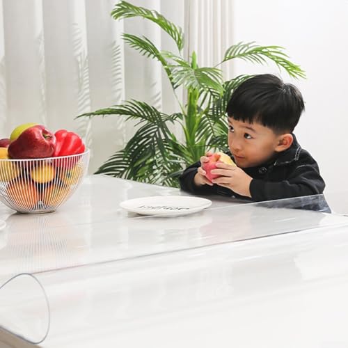 Yuanpgky Transparenter PVC-Tischschutz, wasserdicht, ölbeständig, weiche Glas-Tischdecke für Esszimmer, Küche, Büro, Schreibtischschutz in verschiedenen Größen (53 x 62 cm) von Yuanpgky