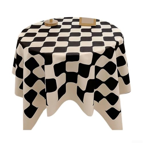 Yuanpgky Wasserdichte und ölbeständige Tischdecke für Partys, stilvolles Design für jeden Anlass, schwarz Yuanpgky Wasserdichte und ölbeständige Tischdecke für Partys, stilvolles Design für jeden Anlass, schwarz von Yuanpgky