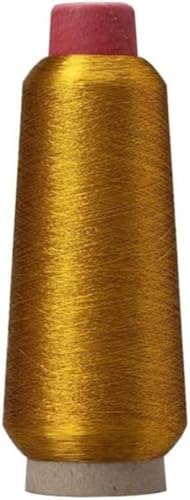 3200M Metallic Stickgarn, Glitzer Polyester Nähgarn für Nähmaschine, Kreuzstich (Gold) von Yuanyifenglin