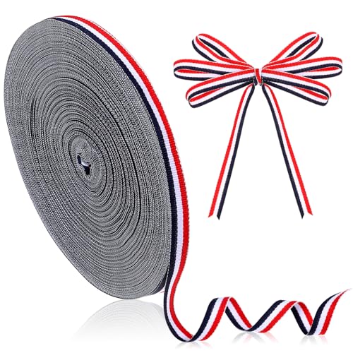 Dekoratives Nylonband, gestreift, Ripsband, für Accessoires, Geschenkverpackungen, Feiern, 50 m x 1 cm, Rot / Weiß / Blau Dekoratives Nylonband, gestreift, Ripsband, für Accessoires, Geschenkverpackungen, Feiern, 50 m x 1 cm, Rot / Weiß / Blau von Yuanyifenglin