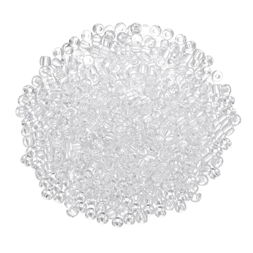 Transparente Glasperlen, lose Mini-Perlen mit Loch, Abstandshalter für Bastelarbeiten, handgefertigt, 4 mm, 1600 Stück von Yuanyifenglin