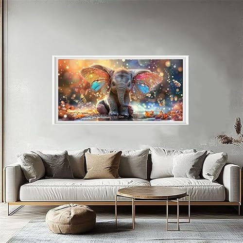 Diamond Painting Elefant, Diamond Painting Bilder Traum Erwachsene Bastelset, DIY Runder Vollbohrer Malerei Kinder Anfänger Kreuzstich Set für Wanddeko Wohnzimmer, Geschenke für Frauen 80x160cm W5-862 Diamond Painting Elefant, Diamond Painting Bilder Traum Erwachsene Bastelset, DIY Runder Vollbohrer Malerei Kinder Anfänger Kreuzstich Set für Wanddeko Wohnzimmer, Geschenke für Frauen 80x160cm W5-862 von Yuaoihnn