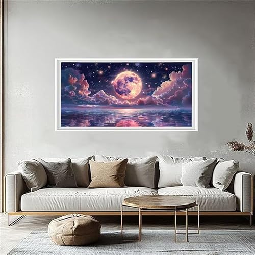 Diamond Painting Mond, Diamond Painting Bilder Sternenhimmel Erwachsene Bastelset, DIY Vollbohrer Malerei Kinder Anfänger Kreuzstich Set für Wanddeko Wohnzimmer, Geschenke für Frauen 100x200cm W5-874 Diamond Painting Mond, Diamond Painting Bilder Sternenhimmel Erwachsene Bastelset, DIY Vollbohrer Malerei Kinder Anfänger Kreuzstich Set für Wanddeko Wohnzimmer, Geschenke für Frauen 100x200cm W5-874 von Yuaoihnn