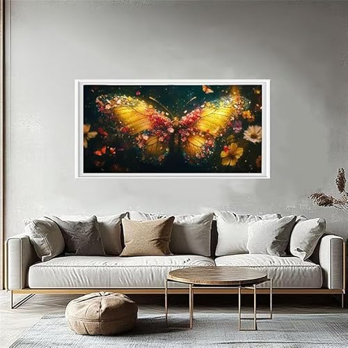 Diamond Painting Schmetterling Diamond Painting Erwachsene Gänseblümchen Full Drill Cross Stickerei Malerei Kits Groß, 5D Set für Kinder Anfänger, Frühling Room Decor, Gifts for Women 70x140cm W5-879 Diamond Painting Schmetterling Diamond Painting Erwachsene Gänseblümchen Full Drill Cross Stickerei Malerei Kits Groß, 5D Set für Kinder Anfänger, Frühling Room Decor, Gifts for Women 70x140cm W5-879 von Yuaoihnn