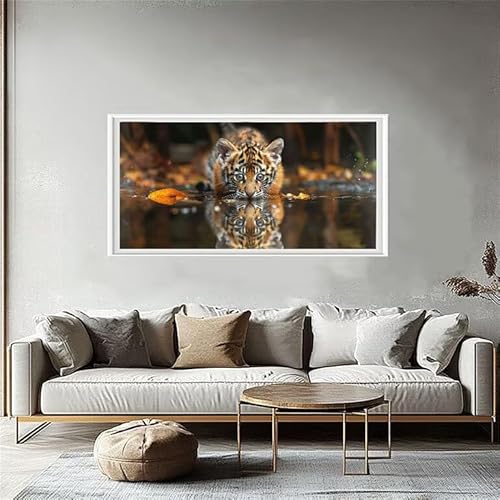 Diamond Painting Tiger, Diamond Painting Bilder Teich Erwachsene Bastelset, DIY Runder Vollbohrer Malerei Kinder Anfänger Kreuzstich Set für Wanddeko Wohnzimmer, Geschenke für Frauen 60x120cm W5-877 Diamond Painting Tiger, Diamond Painting Bilder Teich Erwachsene Bastelset, DIY Runder Vollbohrer Malerei Kinder Anfänger Kreuzstich Set für Wanddeko Wohnzimmer, Geschenke für Frauen 60x120cm W5-877 von Yuaoihnn