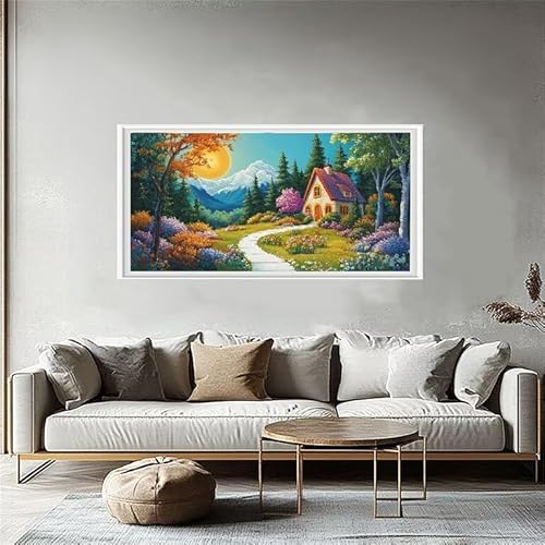 Karikatur Diamond Painting, Diamant Painting Bilder Landschaft (3), 5D Full Drill Kinder Anfänger DIY Kunst Malerei Bastelset,Erwachsene Stickerei Kreuzstich, Zimmer Deko Schlafzimmer, 70x140cm W5-857 von Yuaoihnn