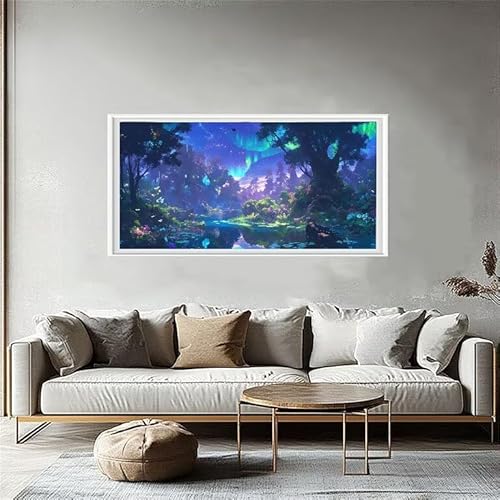 Wald Diamond Painting, Diamant Painting Bilder Fantasie (3), 5D Full Drill Kinder Anfänger DIY Kristall Kunst Malerei Bastelset,Erwachsene Stickerei Kreuzstich,Zimmer Deko Schlafzimmer 70x140cm W5-854 von Yuaoihnn